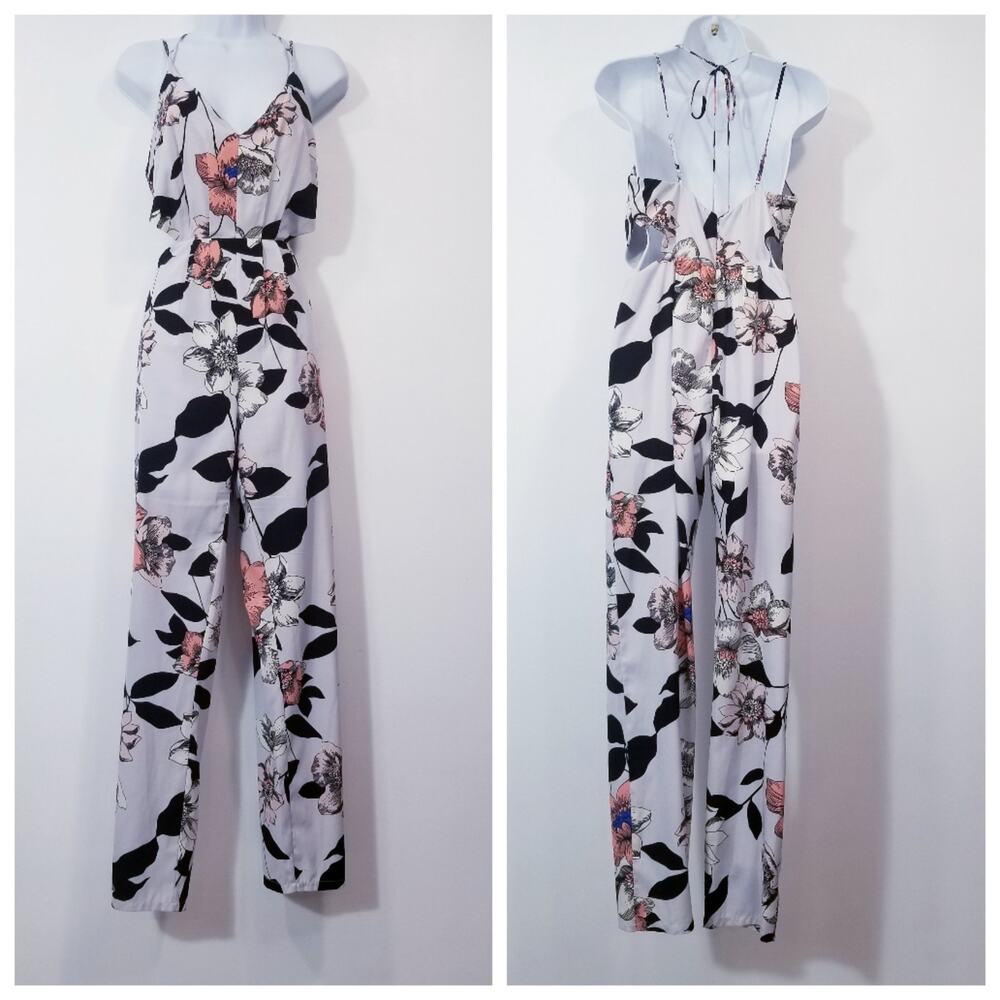 Leith Floral Midriff Jumpsuit
